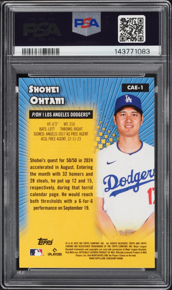 2025 Topps Chrome All-Etch Shohei Ohtani #CAE-1 PSA 9 MINT
