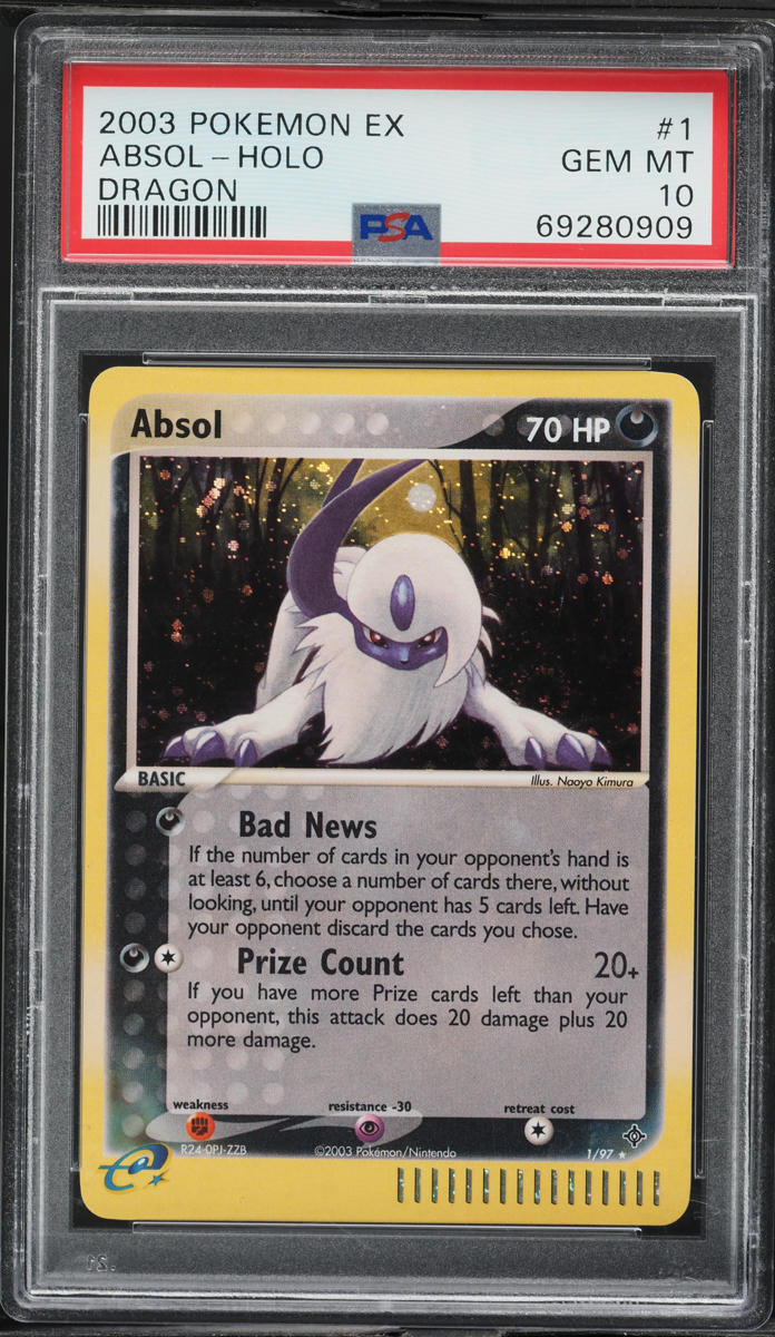 2003 Pokemon EX Dragon Holo Absol #1 PSA 10 GEM MINT