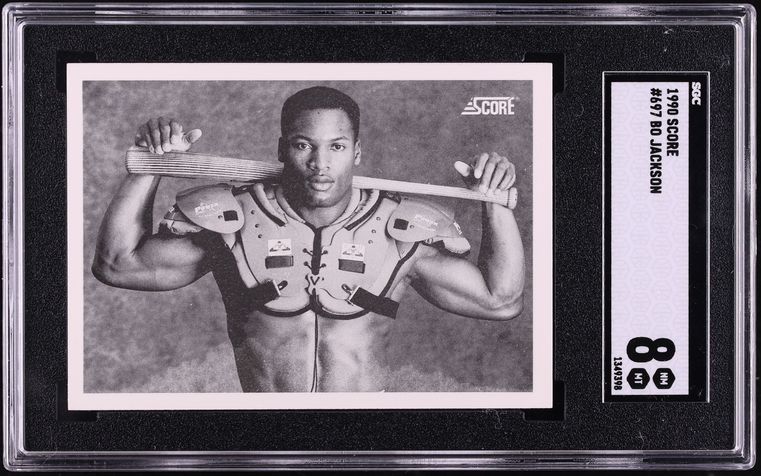 1990 Score Football Bo Jackson #697 SGC 8 NM-MT