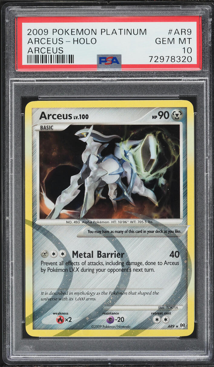 2009 Pokemon Platinum Arceus Holo Arceus #AR9 PSA 10 GEM MINT