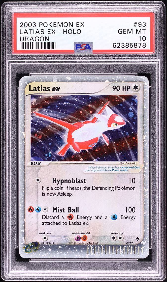 2003 Pokemon EX Dragon Holo Latias ex #93 PSA 10 GEM MINT