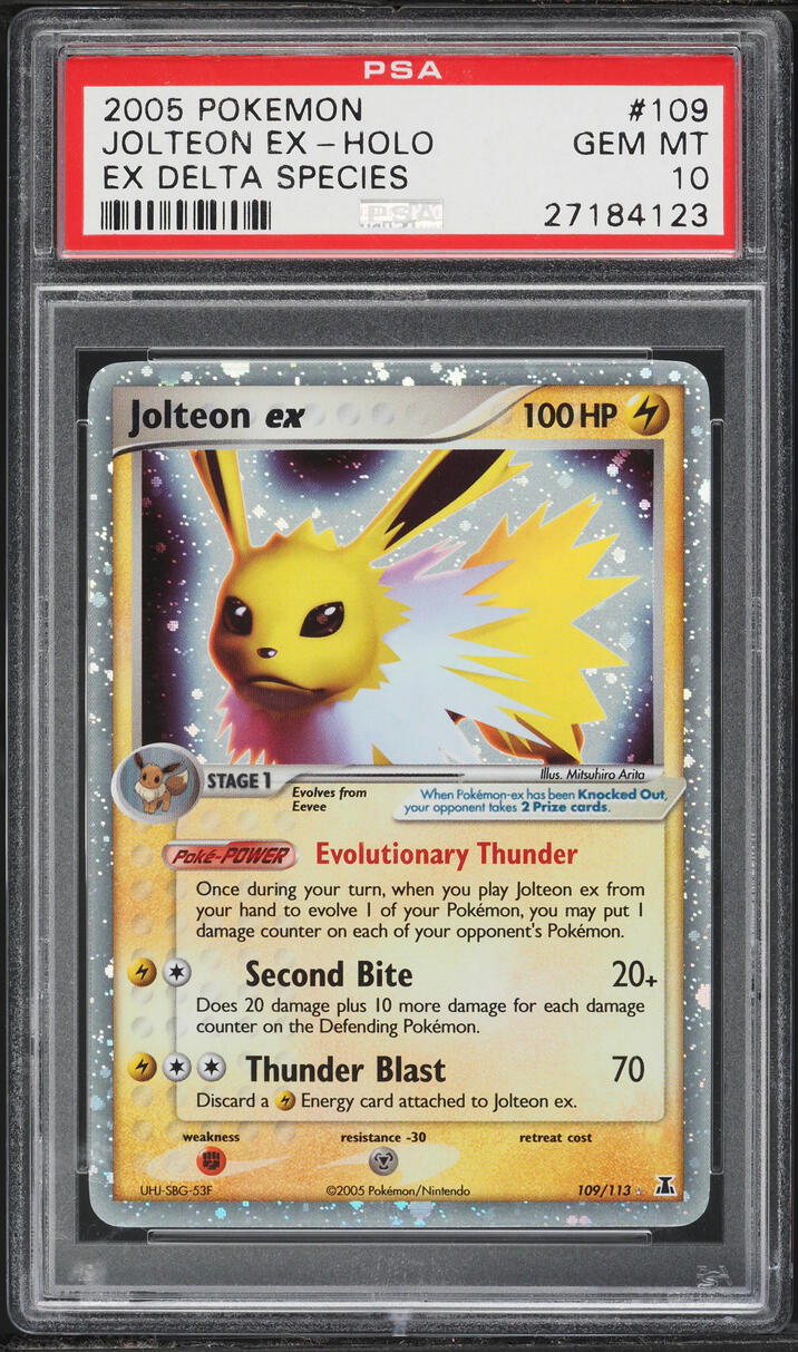 2005 Pokemon EX Delta Species Holo Jolteon Ex #109 PSA 10 GEM MINT