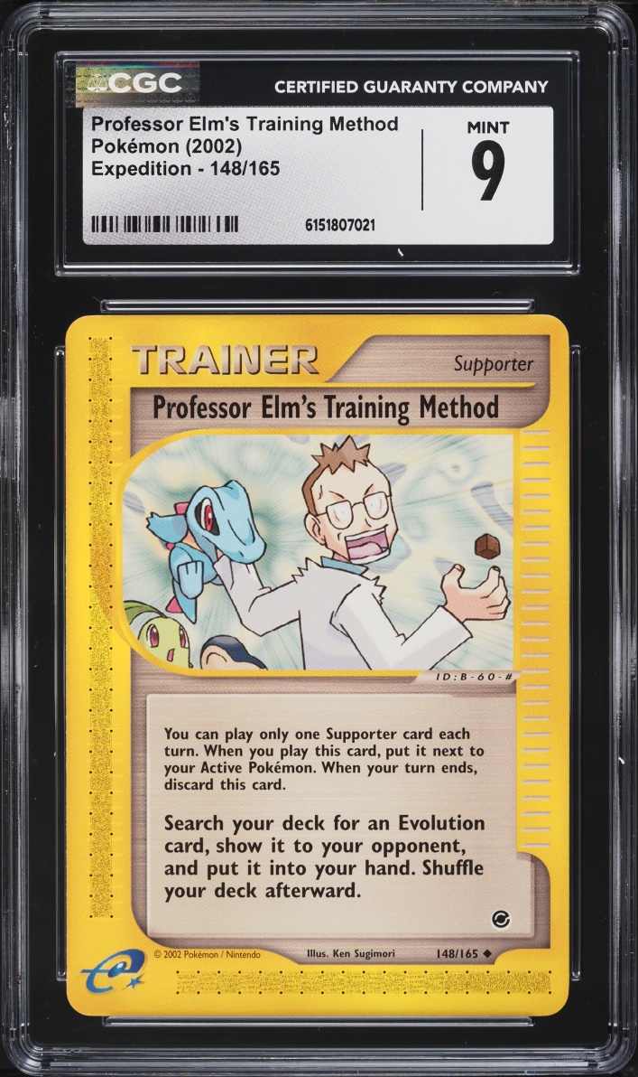 2002 Pokemon Expedition Professor Elm's Training Method #148 CGC 9 MINT