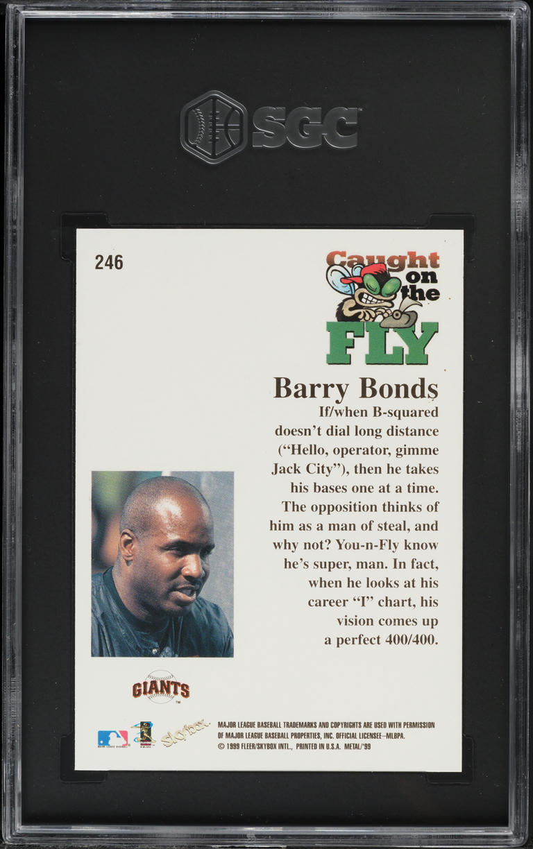 1999 Metal Universe Caught On The Fly Barry Bonds #246 SGC 8.5 NM-MT+