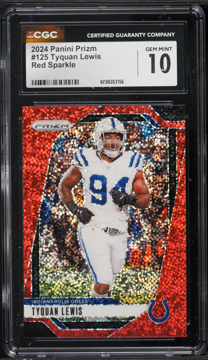 2024 Panini Prizm Red Sparkle Tyquan Lewis #125 CGC 10 GEM MINT