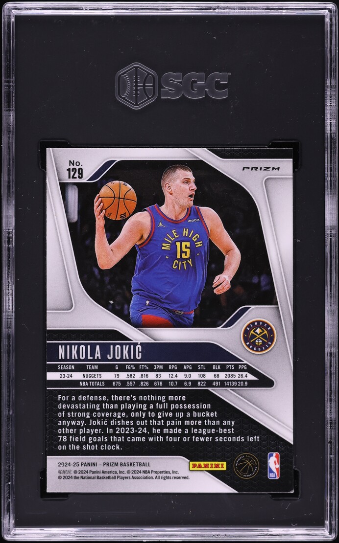 2024 Panini Prizm Red Ice Nikola Jokic #129 SGC 9.5 MINT+