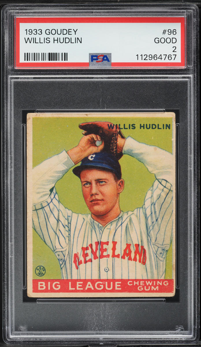 1933 Goudey Willis Hudlin #96 PSA 2 GD