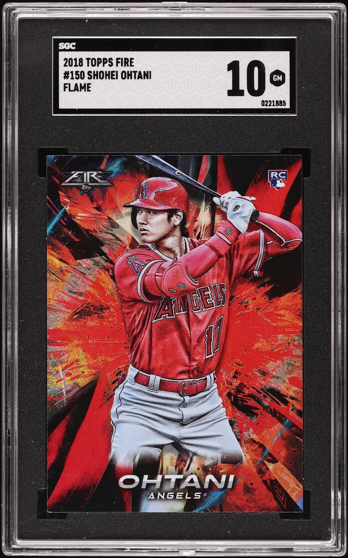 2018 Topps Fire Flame Shohei Ohtani ROOKIE #150 SGC 10 GEM MINT