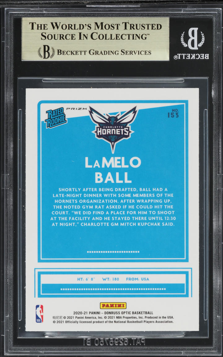 2020 Donruss Optic Holo LaMelo Ball ROOKIE #153 BGS 9.5 GEM MINT