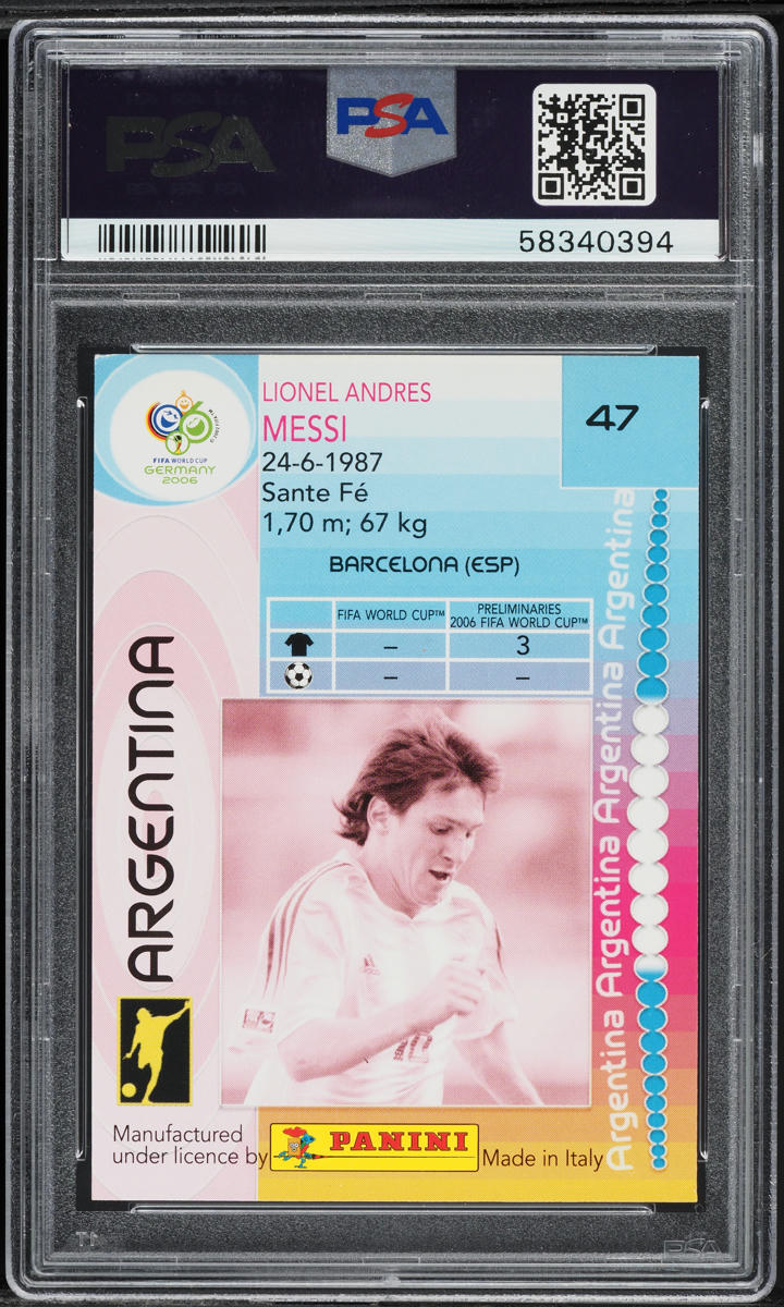 2006 Panini World Cup Germany Lionel Messi #47 PSA 6 EXMT