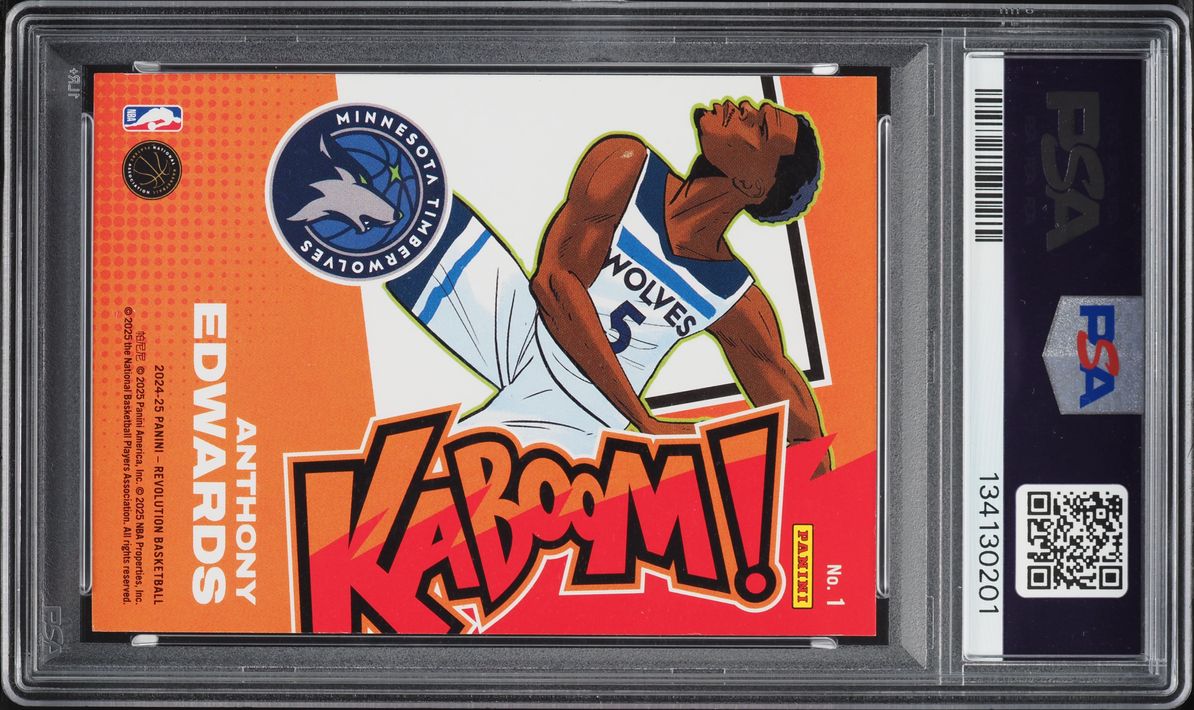 2024 Panini Revolution Kaboom Horizontal Anthony Edwards #1 PSA 9 MINT - Photo 2