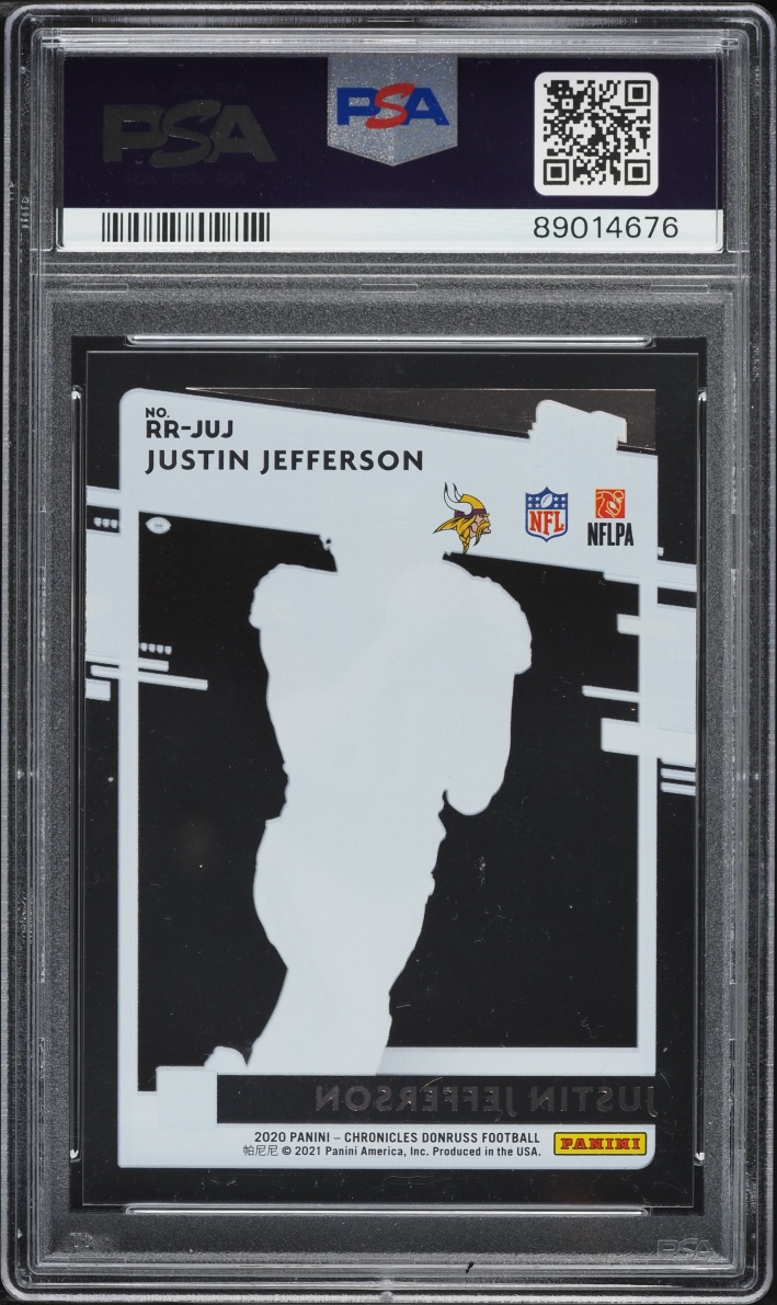 2020 Panini Chronicles Clearly Donruss Justin Jefferson ROOKIE #RR-JUJ PSA 10 GEM MINT - Photo 2