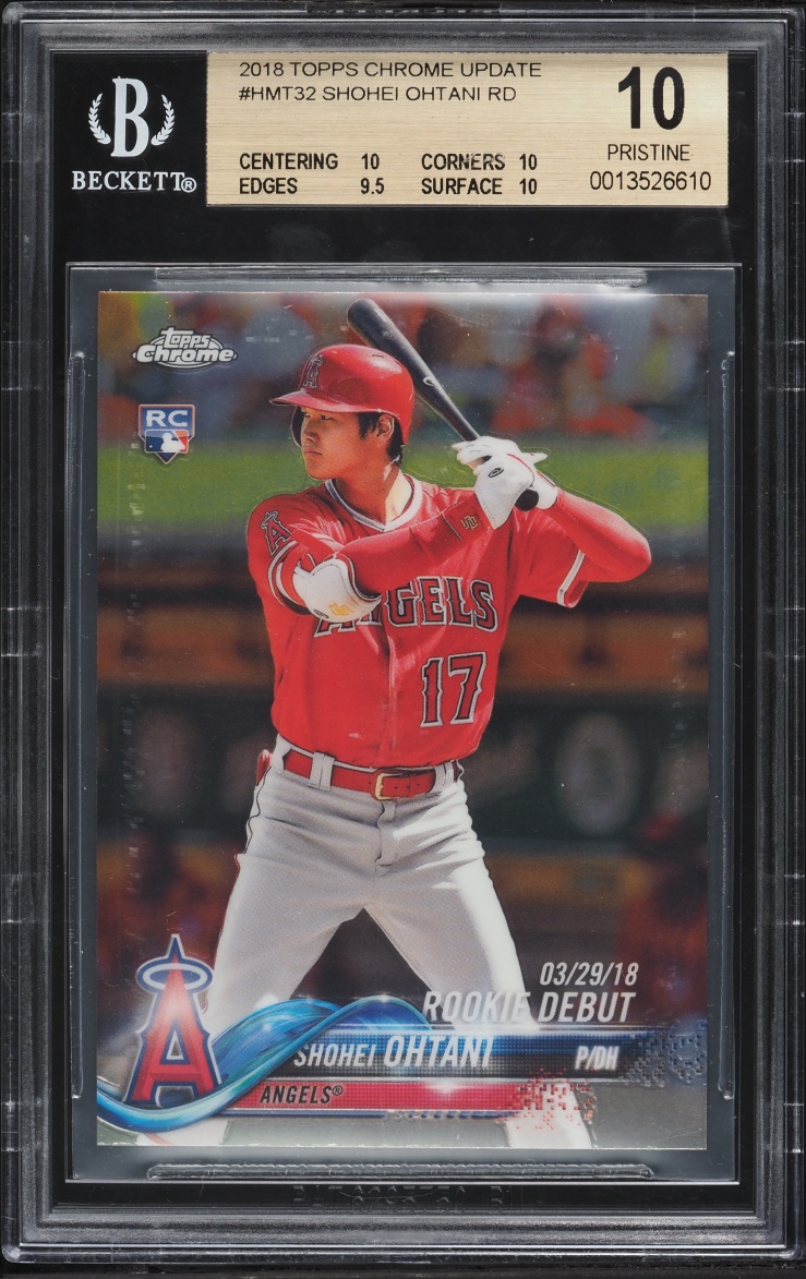 2018 Topps Chrome Update Shohei Ohtani ROOKIE #HMT32 BGS 10 PRISTINE - Photo 1