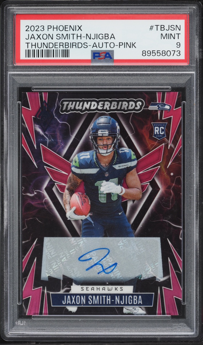 2023 Panini Phoenix Thunderbirds Pink Jaxon Smith-Njigba ROOKIE AUTO /25 #TB-JSN PSA 9 MINT - Photo 1