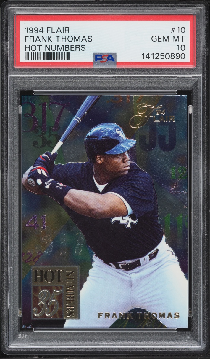 1994 Flair Hot Numbers Frank Thomas #10 PSA 10 GEM MINT - Photo 1