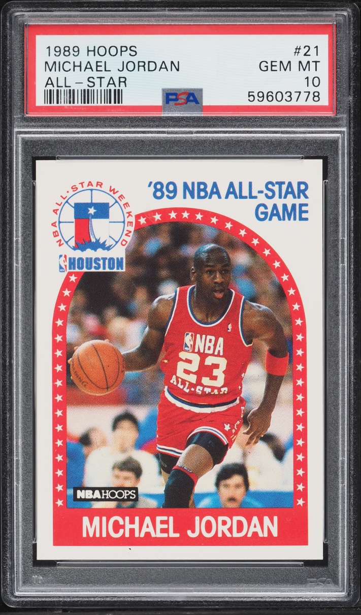 1989 Hoops Michael Jordan ALL-STAR #21 PSA 10 GEM MINT - Photo 1