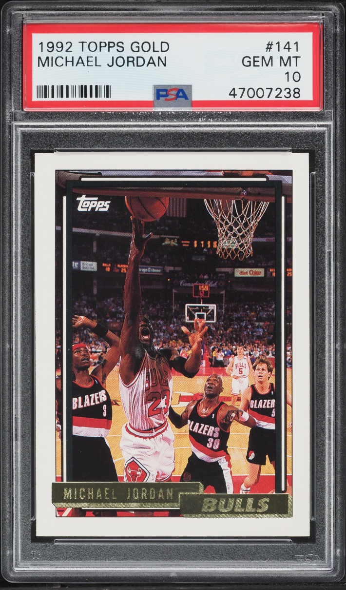1992 Topps Gold Michael Jordan #141 PSA 10 GEM MINT - Photo 1