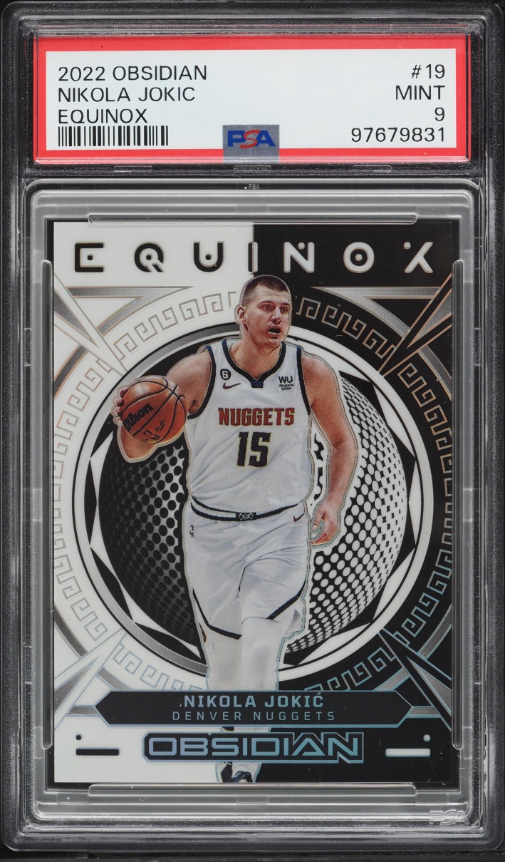 2022 Panini Obsidian Equinox Nikola Jokic /99 #19 PSA 9 MINT - Photo 1