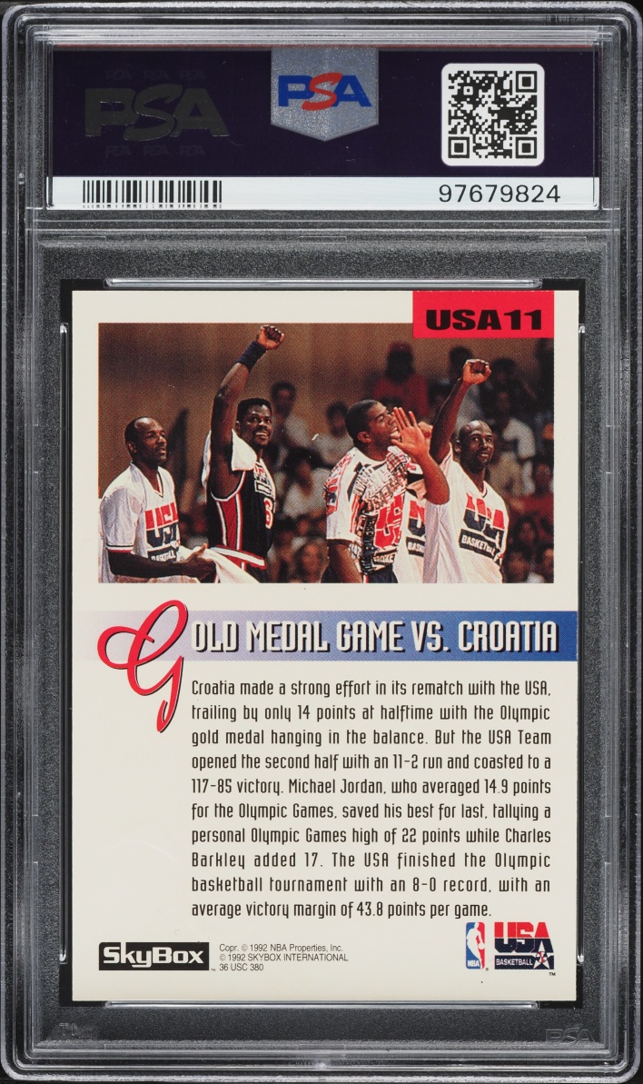 1992 Skybox Olympic Team Michael Jordan #USA11 PSA 10 GEM MINT - Photo 2