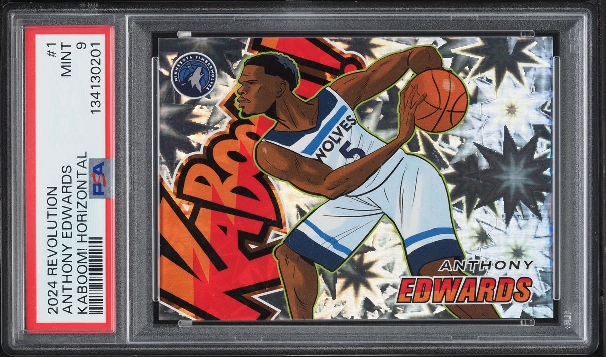 2024 Panini Revolution Kaboom Horizontal Anthony Edwards #1 PSA 9 MINT - Photo 1