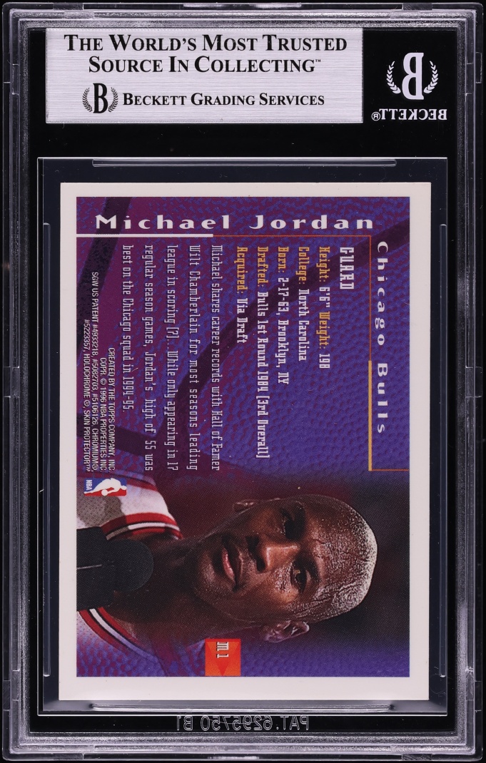 1995 Finest Mystery Michael Jordan #M1 BGS 7.5 NRMT+