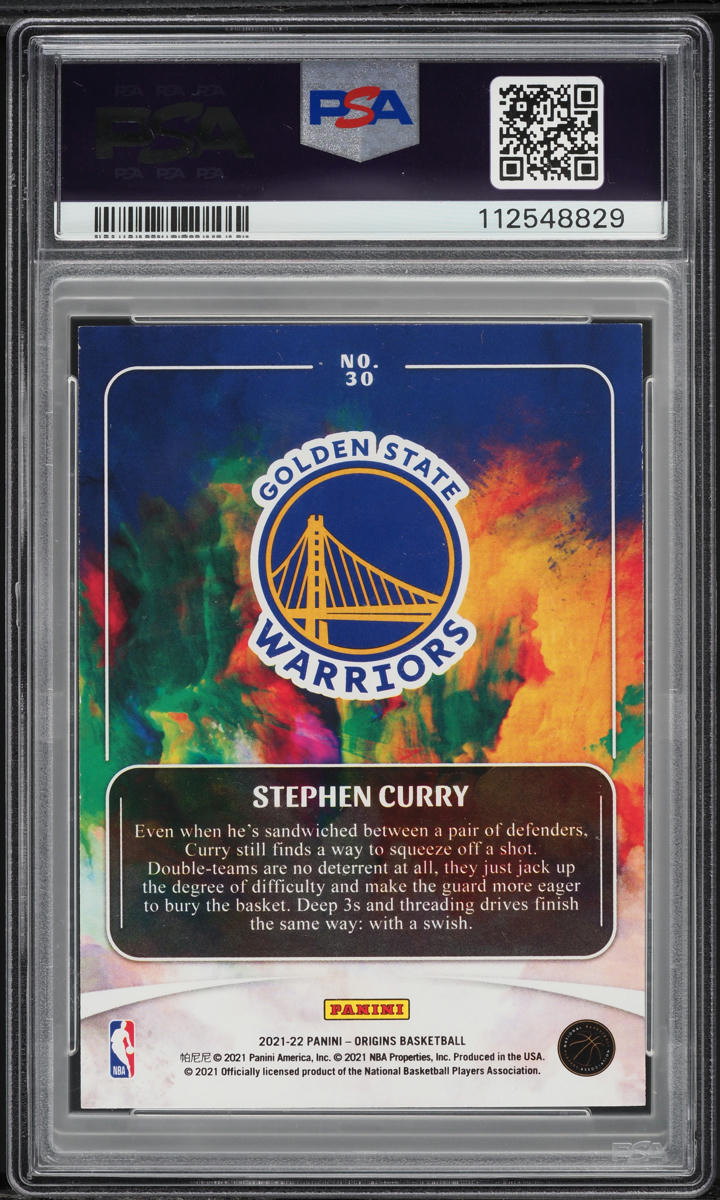 2021 Panini Origins Gold Stephen Curry /10 #30 PSA 8 NM-MT - Photo 2