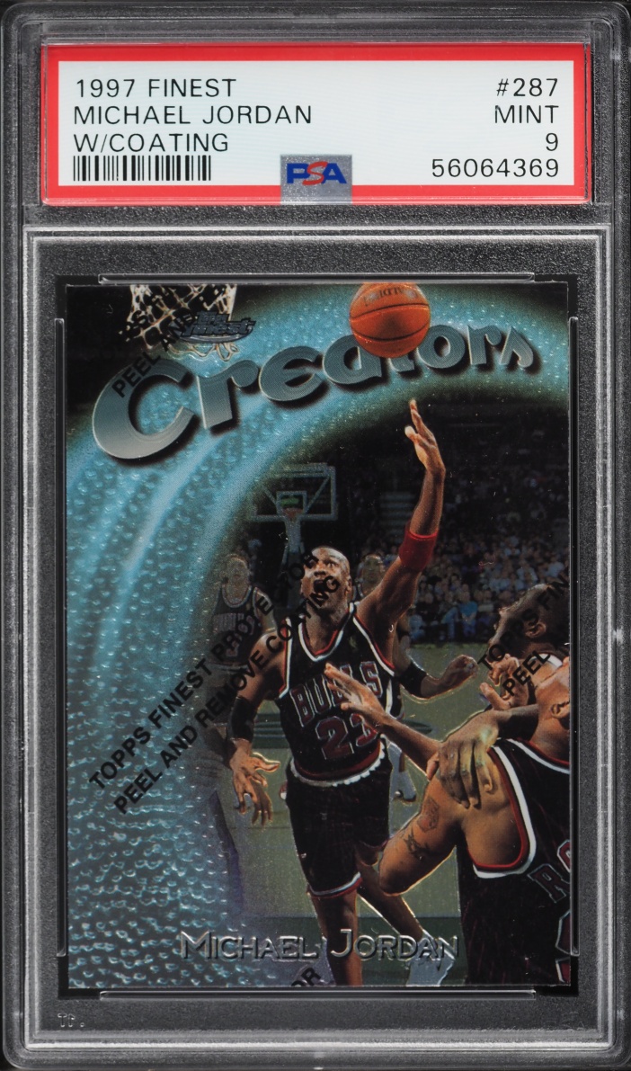 1997 Finest Basketball w/ Coating Michael Jordan #287 PSA 9 MINT