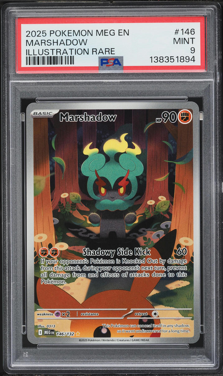 2025 Pokemon Mega Evolution IR Marshadow #146 PSA 9 MINT