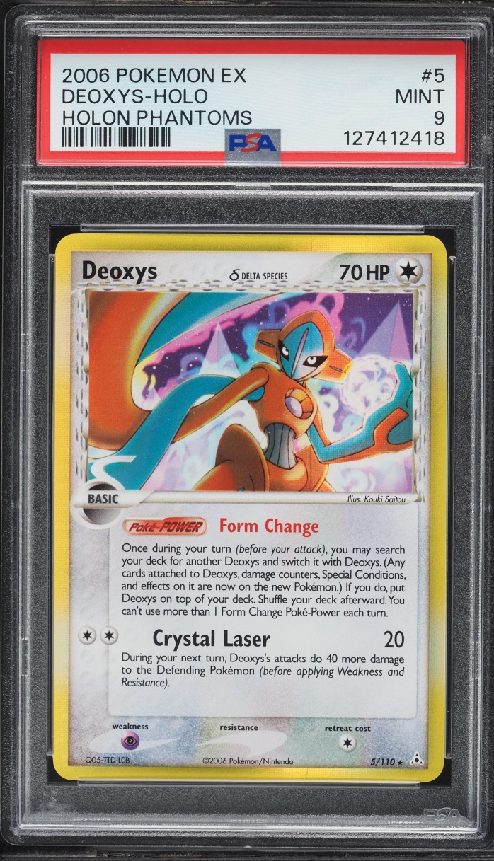 2006 Pokemon EX Holon Phantoms Holo Deoxys #5 PSA 9 MINT