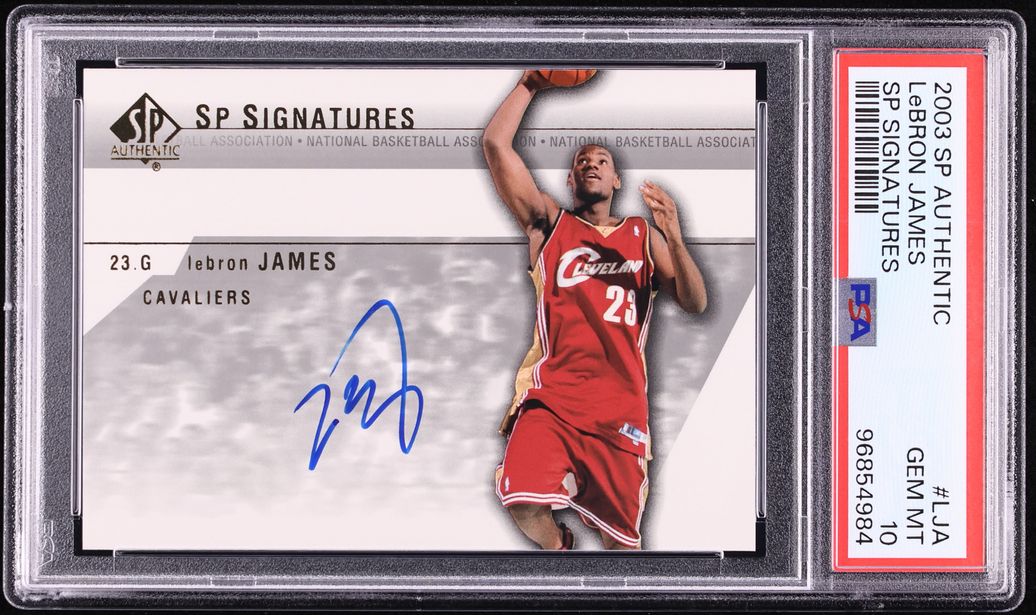 2003 SP Authentic Signatures LeBron James ROOKIE AUTO #LJ-A PSA 10 GEM MINT