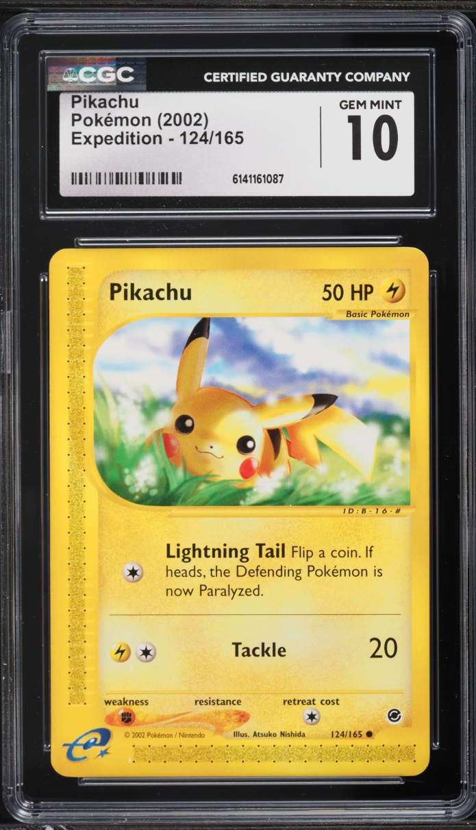2002 Pokemon Expedition Pikachu #124 CGC 10 GEM MINT