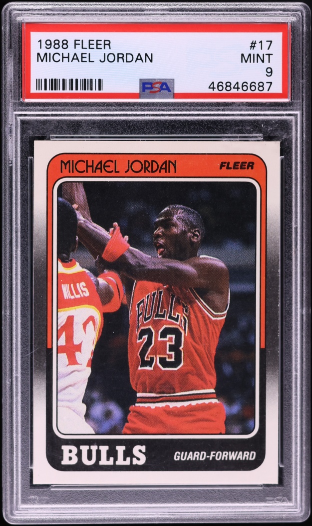 1988 Fleer Basketball Michael Jordan #17 PSA 9 MINT