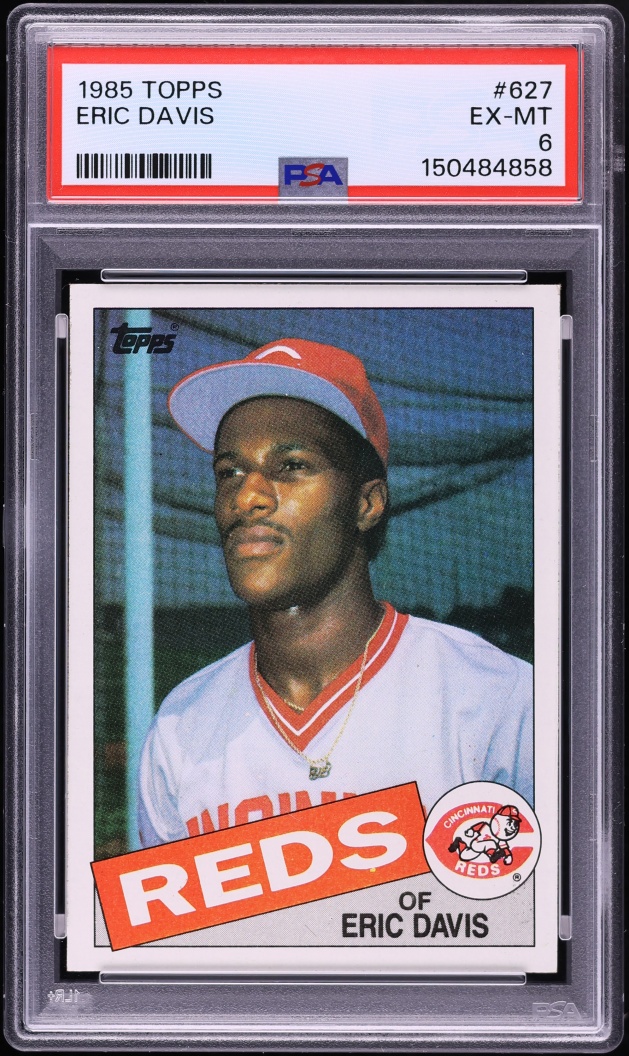 1985 Topps Eric Davis ROOKIE #627 PSA 6 EXMT