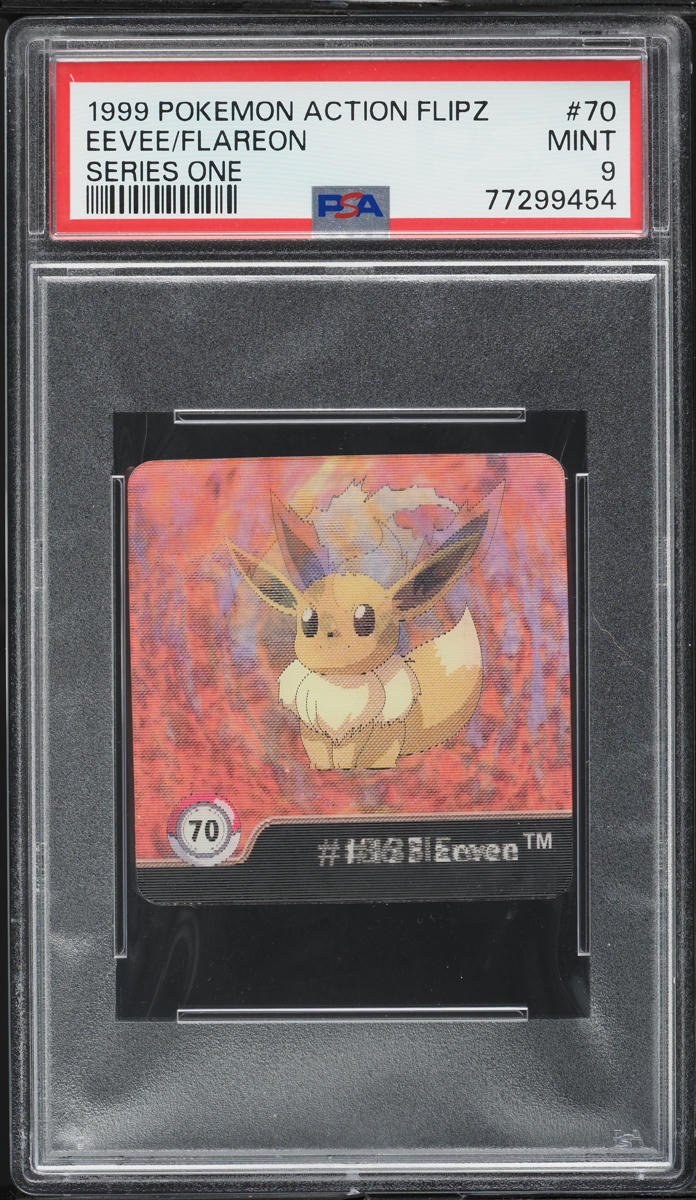 1999 Pokemon Action Flipz Series One Eevee Flareon #70 PSA 9 MINT