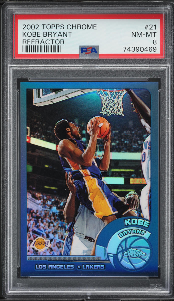 2002 Topps Chrome Refractor Kobe Bryant #21 PSA 8 NM-MT