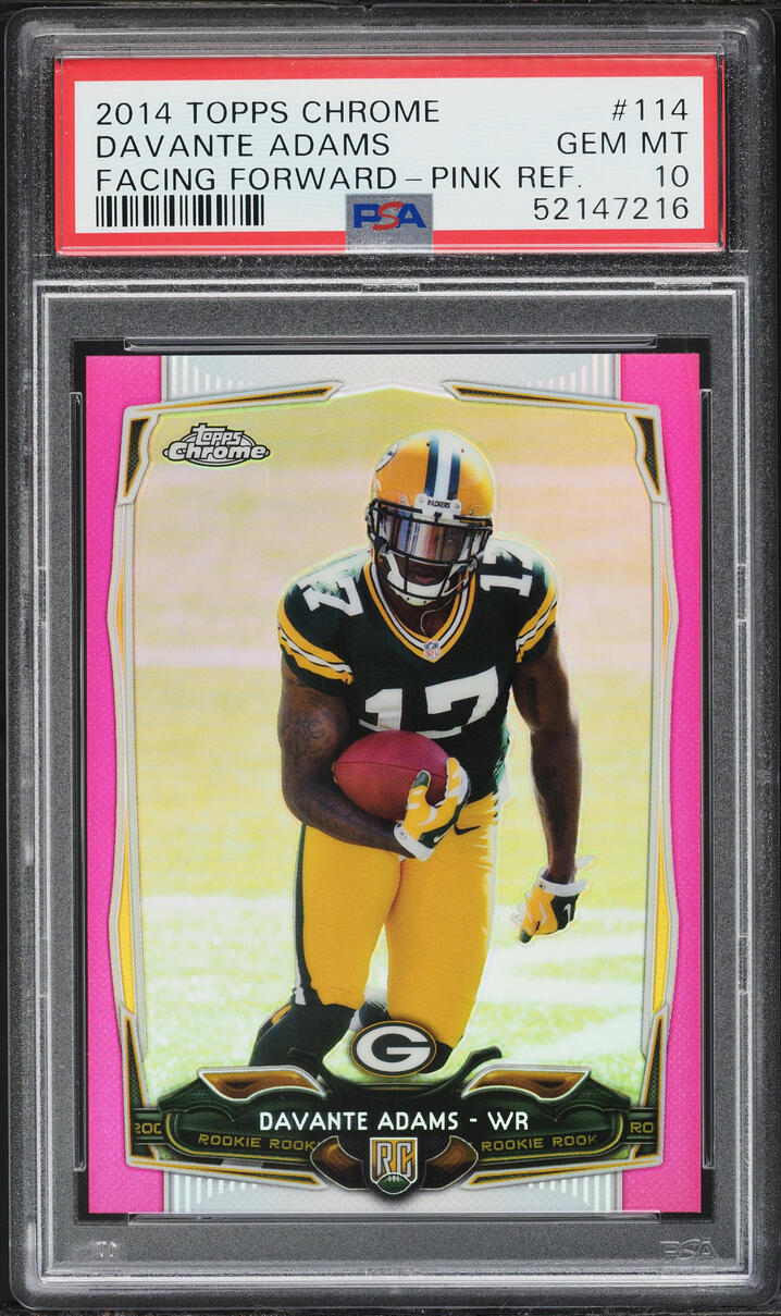 2014 Topps Chrome Pink Refractor Davante Adams ROOKIE /399 #114 PSA 10 GEM MINT