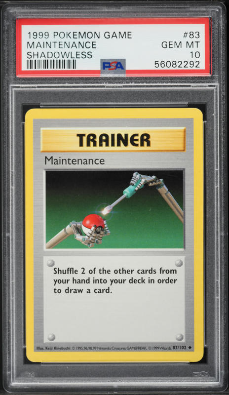 1999 Pokemon Base Set 1st Edition Maintenance #83 PSA 10 GEM MINT