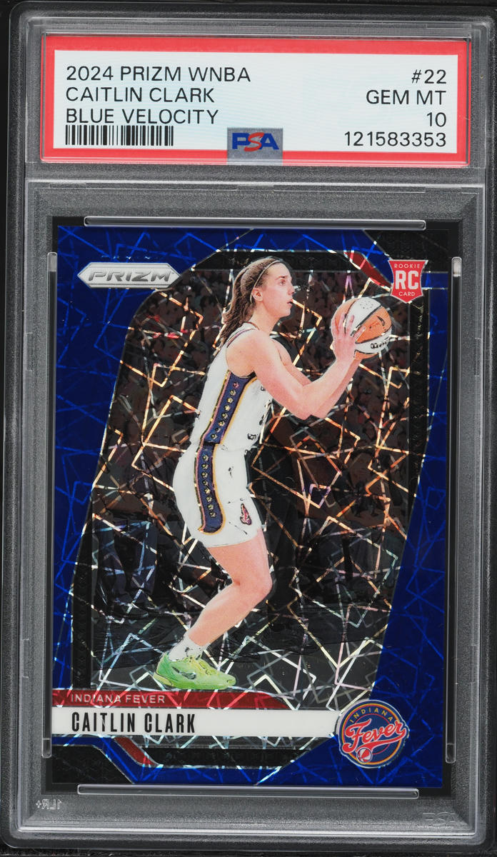 2024 Panini Prizm WNBA Blue Velocity Caitlin Clark ROOKIE #22 PSA 10 GEM MINT