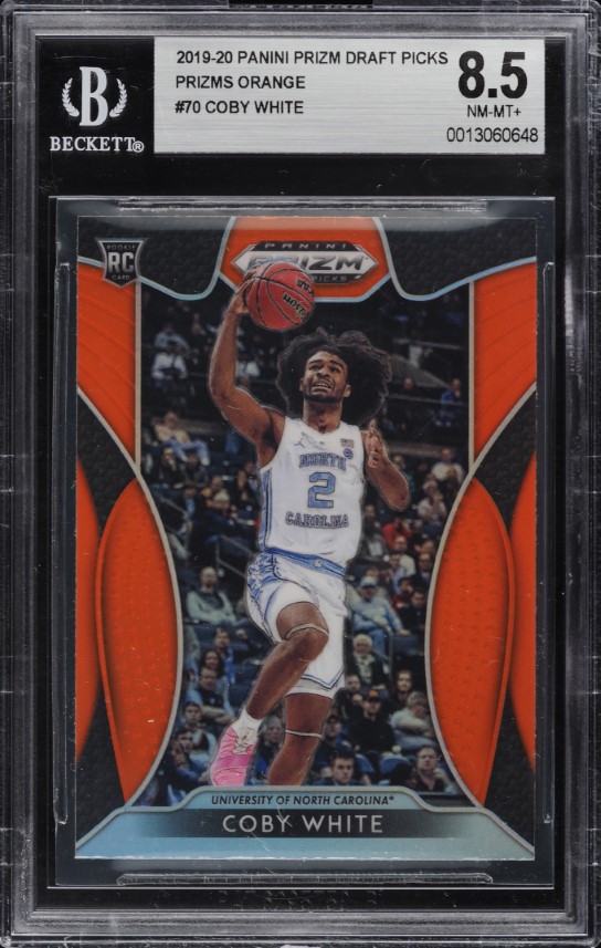 2019 Panini Prizm Blue Prizms Coby White ROOKIE RC /199 #253