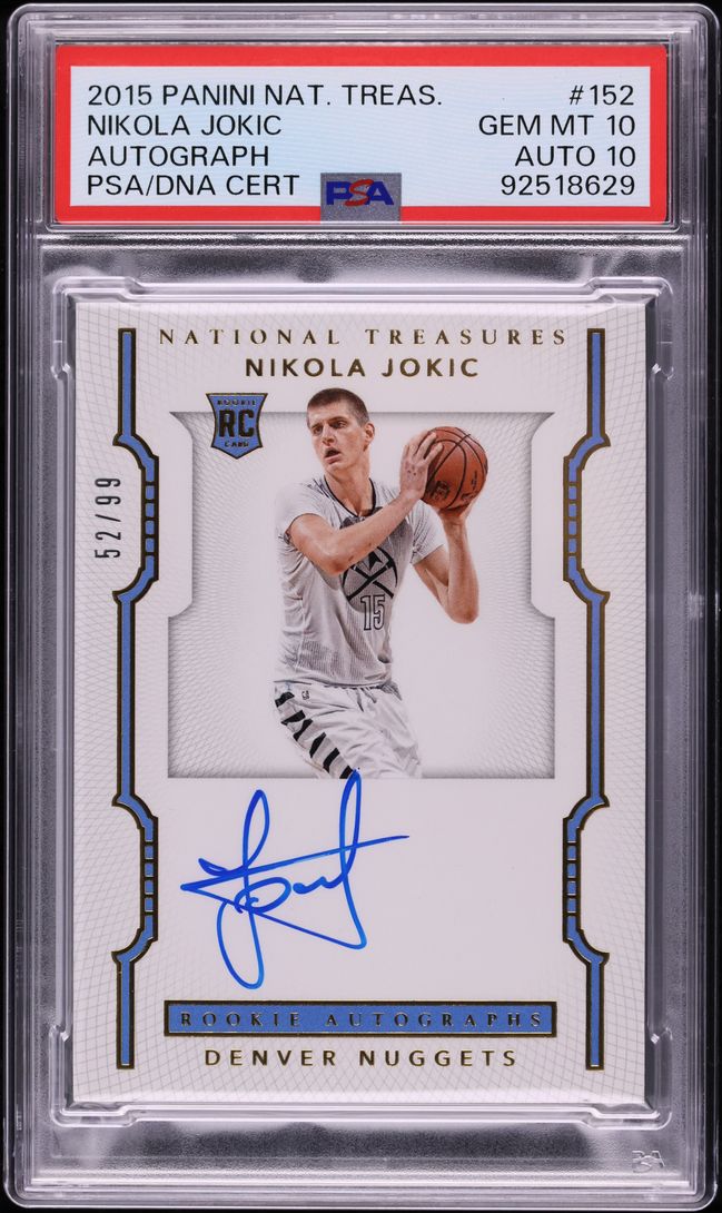 2015 National Treasures Nikola Jokic ROOKIE AUTO DNA 10 /99 #152 PSA 10 GEM MINT