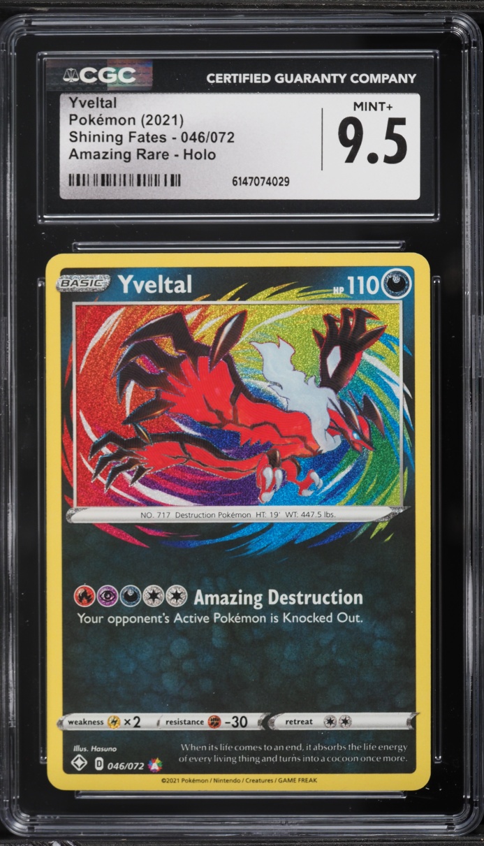 2021 Pokemon Sword & Shield Shining Fates Amazing Rare Yveltal #46 CGC ...