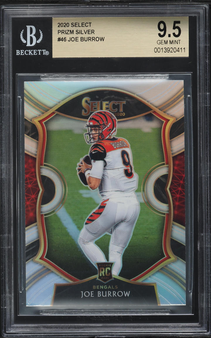 2020 Select Concourse Silver Prizm Joe Burrow ROOKIE #46 BGS 9.5 GEM MINT