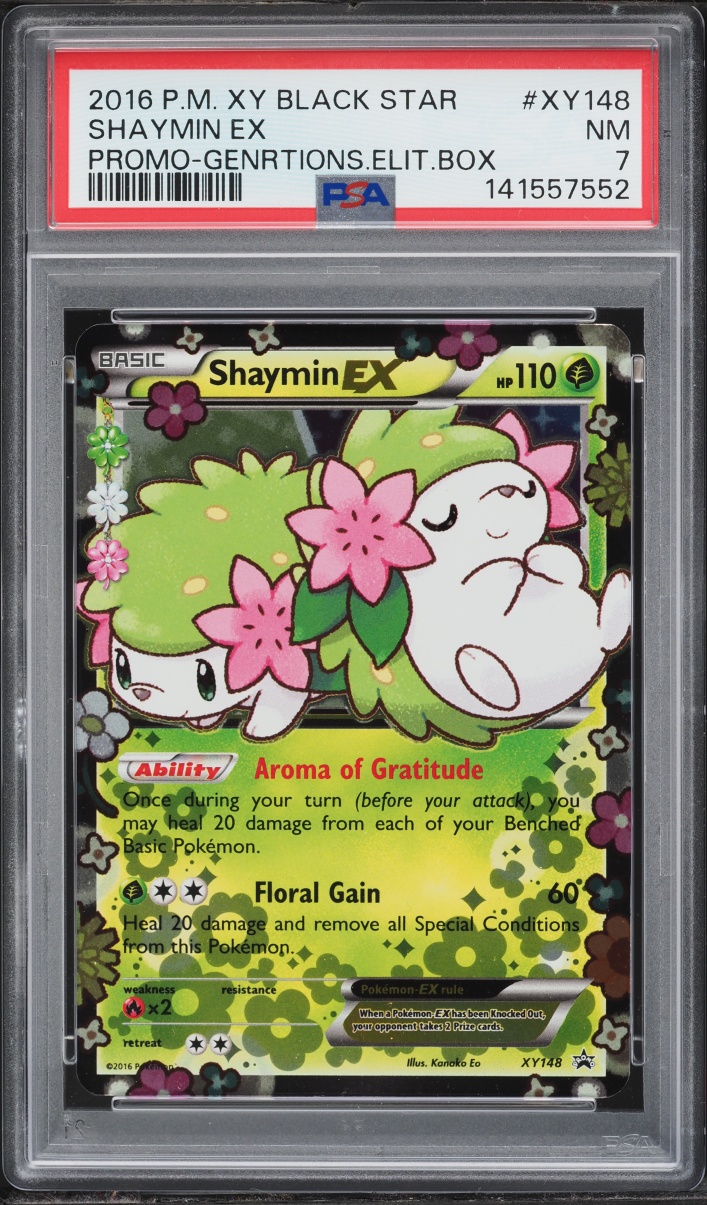 2016 Pokemon XY Black Star Promo Generations ETB Holo Shaymin EX #XY148 PSA 7 NRMT