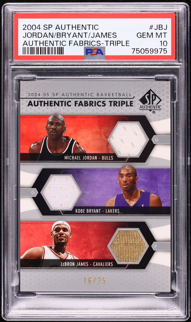2004 SP Authentic Michael Jordan Kobe Bryant LeBron James PATCH
