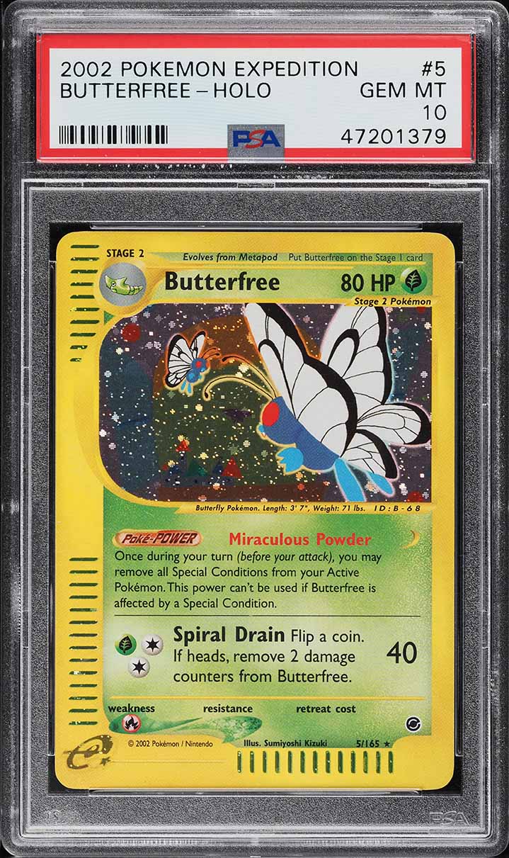 2002 Pokemon Expedition Holo Butterfree #5 PSA 10 GEM MINT