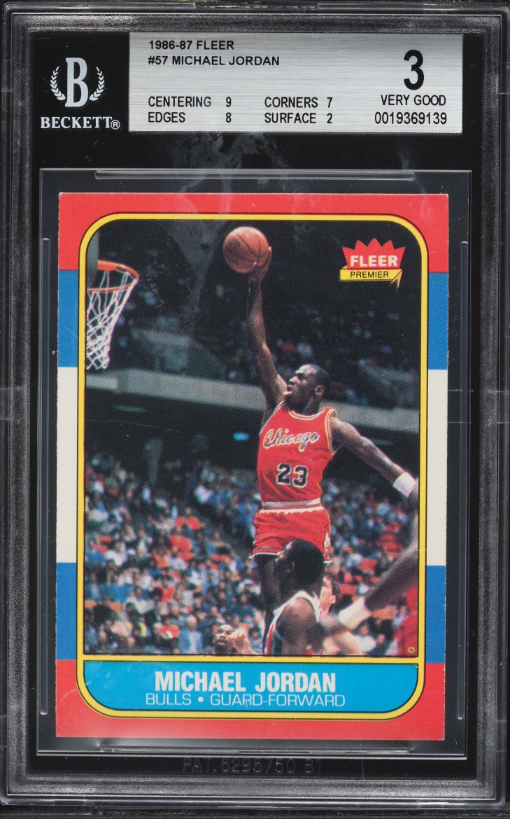 1986 Fleer Basketball Michael Jordan #57 BGS 3 VG