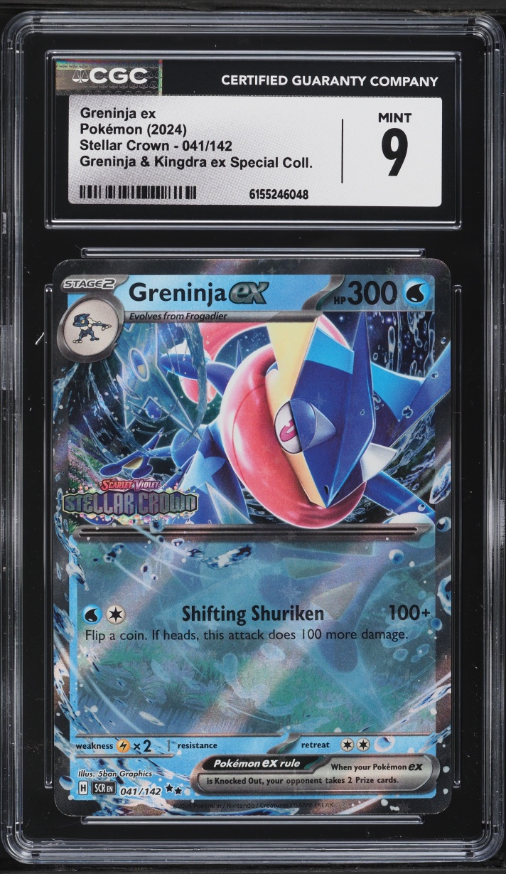 2024 Pokemon Scarlet & Violet Stellar Crown Special Collection Greninja Ex #41 CGC 9 MINT