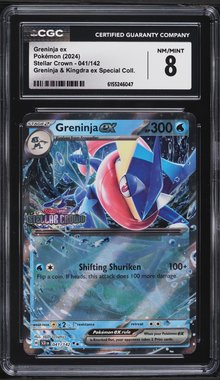 2024 Pokemon Scarlet & Violet Stellar Crown Special Collection Greninja Ex #41 CGC 8 NM-MT