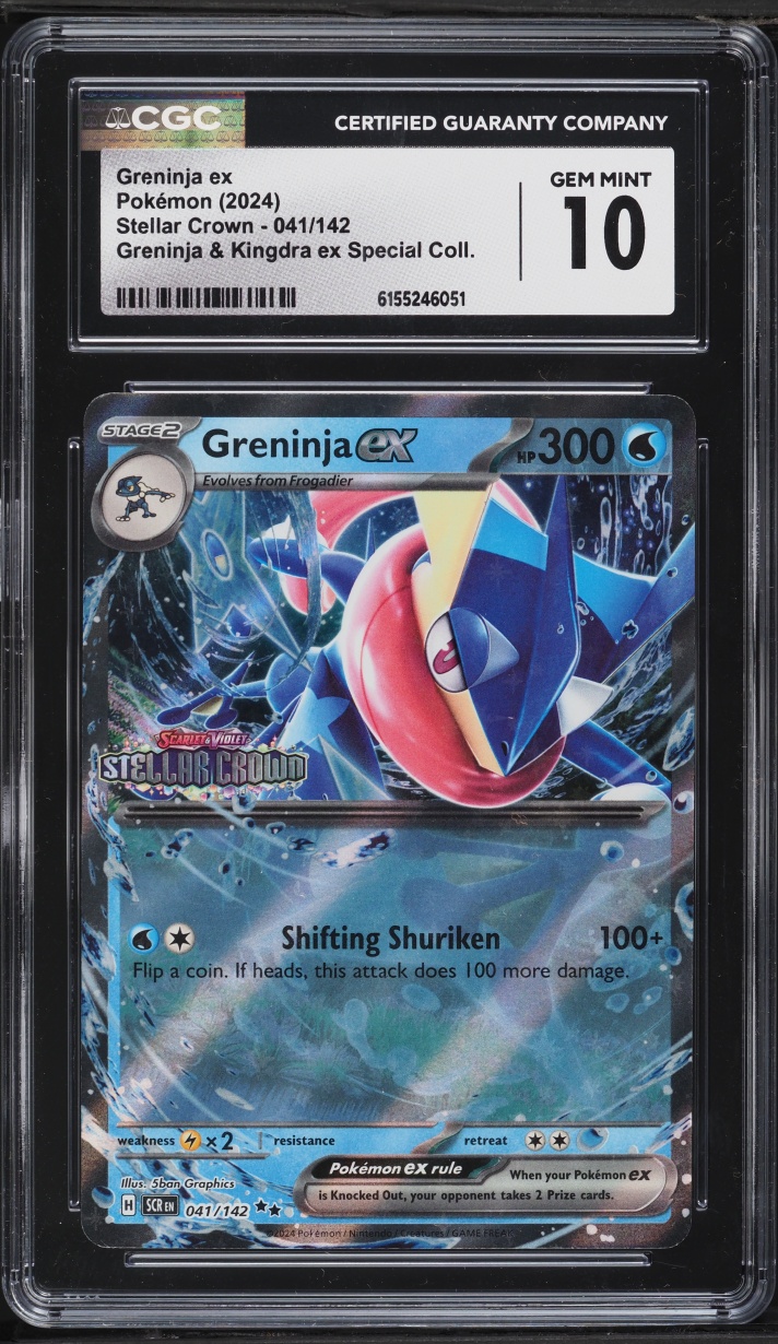 2024 Pokemon Scarlet & Violet Stellar Crown Special Collection Greninja Ex #41 CGC 10 GEM MINT