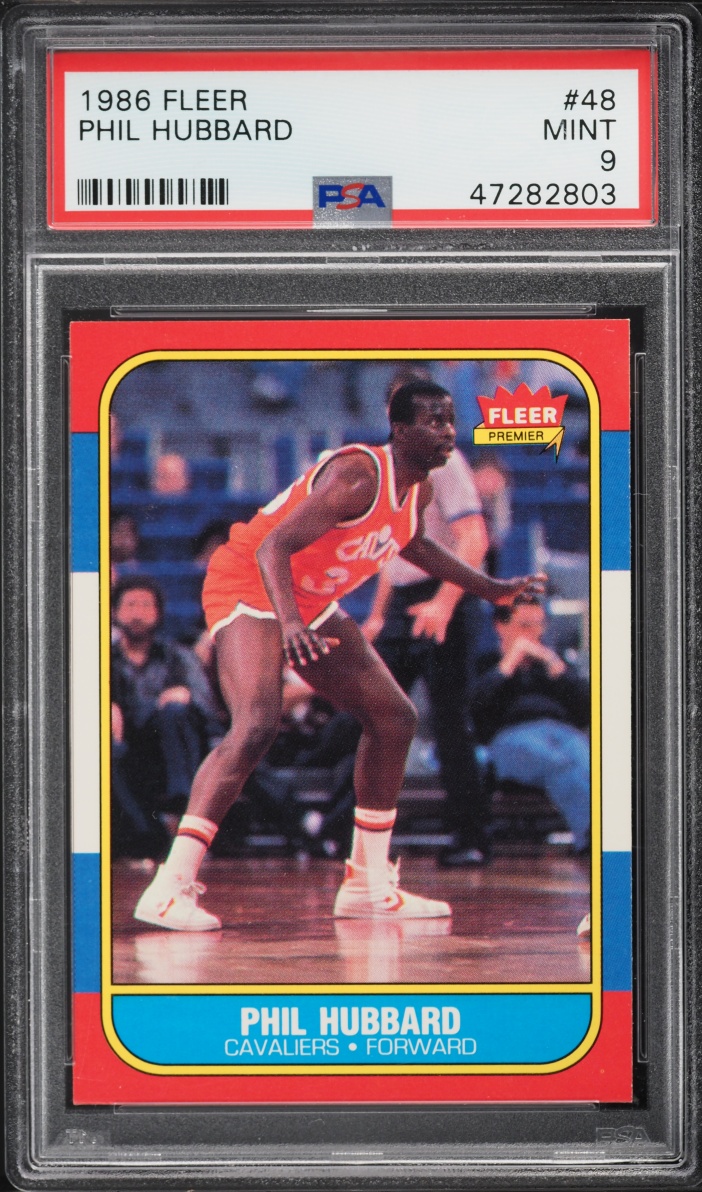 1986 Fleer Basketball Phil Hubbard #48 PSA 9 MINT